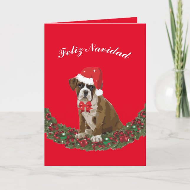Felize Navidad lindo perro (Anverso)