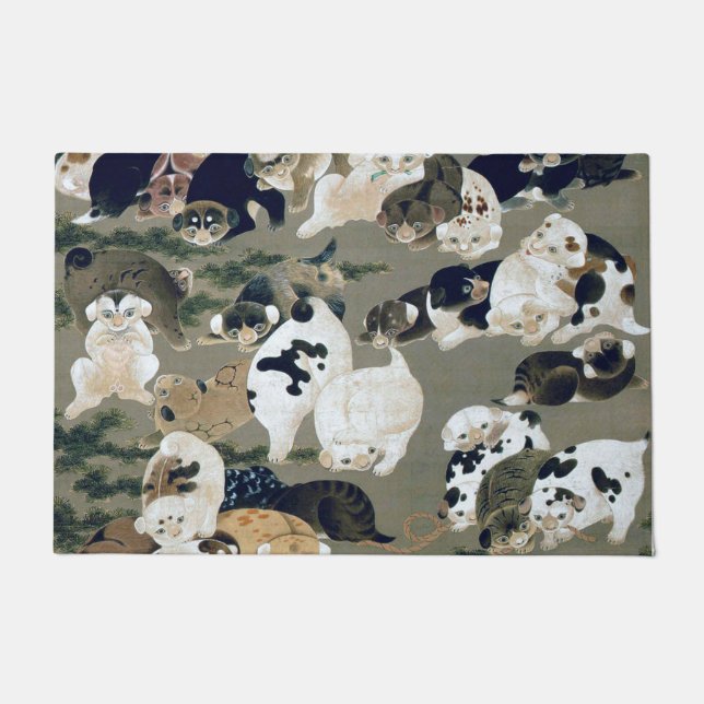Felpudo 百 犬 図, 伊 藤 若 Cientos de Perros, Itō Jakuchū (Anverso)