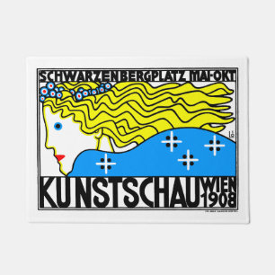 Felpudo 1908 Viena Art Nouveau Show Fair Maiden