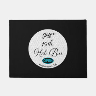 Felpudo 19.º Hole Bar Personalizado Golf Ball Design Bar