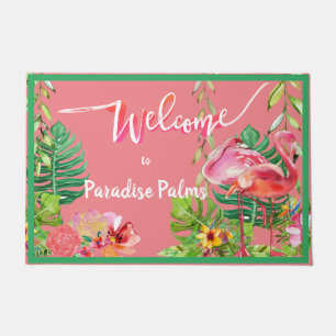 Felpudo 2 Flamingo Paradise Beach House Doormat