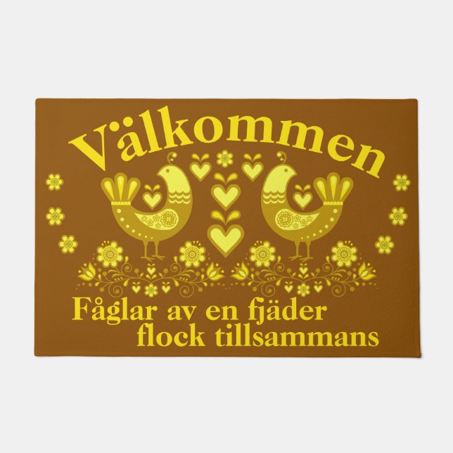 Felpudo 2 Folk Fåglar av en fjäder, Valkommen/ oro (Anverso)