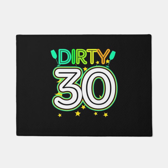 Felpudo 30 cumpleaños | Feliz 30 cumpleaños (Anverso)