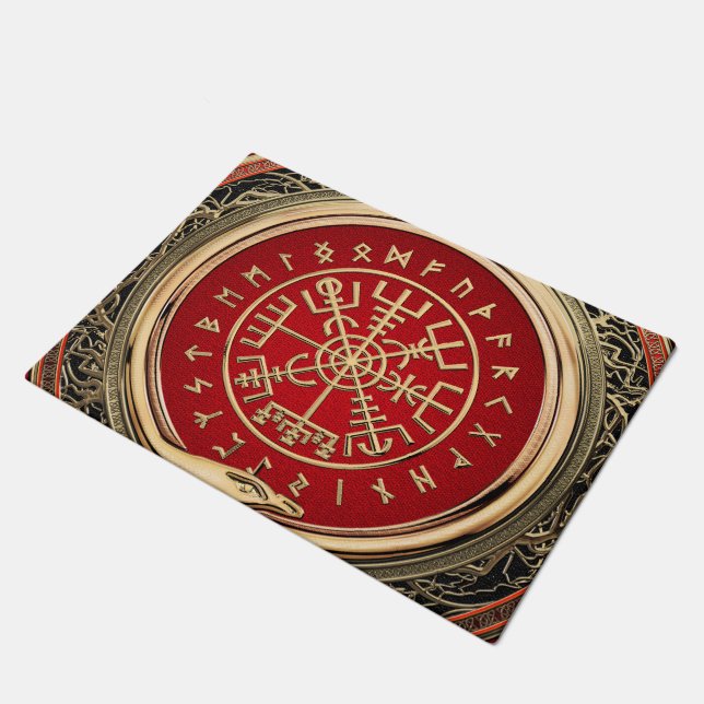 Felpudo [400] Vegvisir - Viking Gold Magic Runic Compass (Angular)