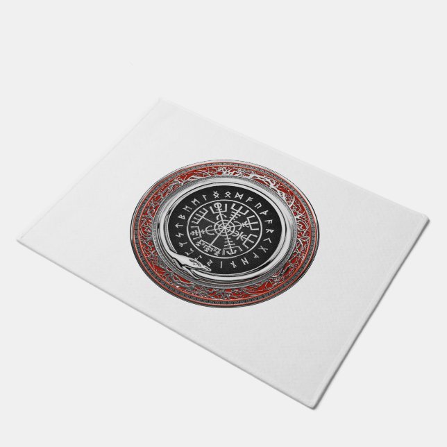 Felpudo [400] Vegvisir - Viking Silver Magic Runic Compass (Angular)