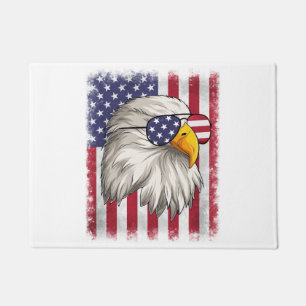 Felpudo 4 De Julio Bandera De Los Estados Unidos Águila Pa
