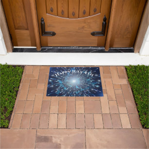 Felpudo 4 de julio patriótico Doormat