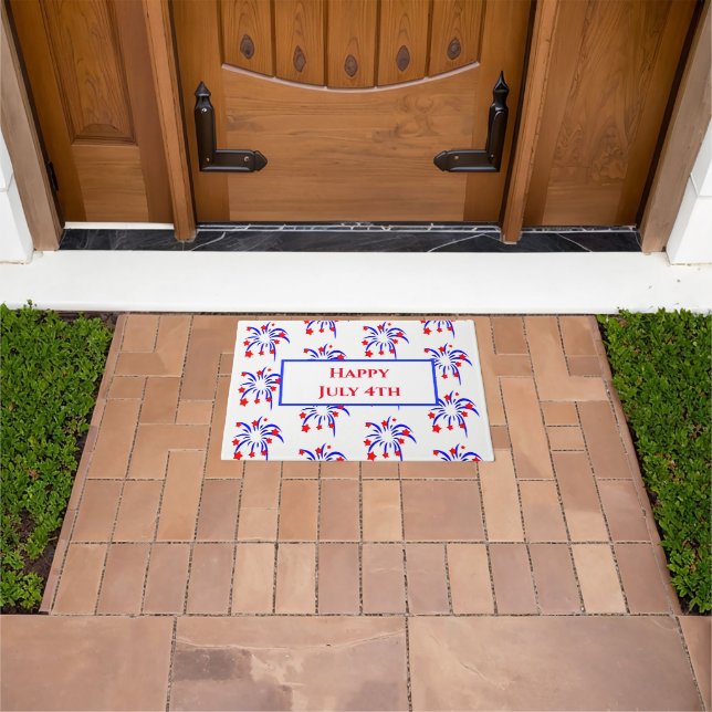 Felpudo 4 de julio patriótico Doormat (Exterior)