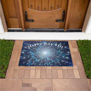 Felpudo 4 de julio patriótico Doormat