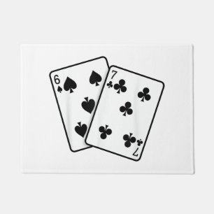 Felpudo 67 Cartas de Juego Meme Divertido Seis Siete