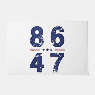 Felpudo 86 47 Anti Trump 8647 Estilo retro vintage