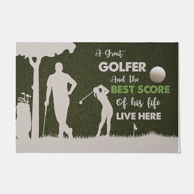Felpudo A Great Golfer And The Best Score Funny Mat (Anverso)