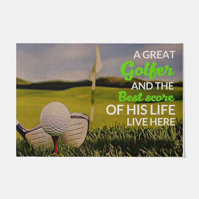 Felpudo A Great Golfer Doormat, Golf Player (Anverso)