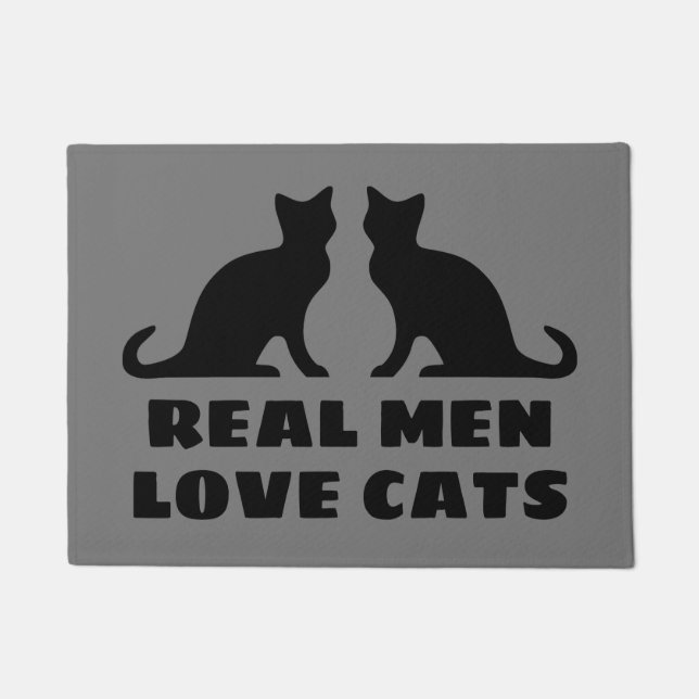 Felpudo A los hombres de verdad les encantan los gatos la  (Anverso)
