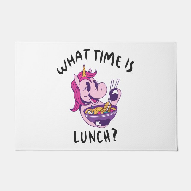 Felpudo ¿A qué hora es el almuerzo (Anverso)
