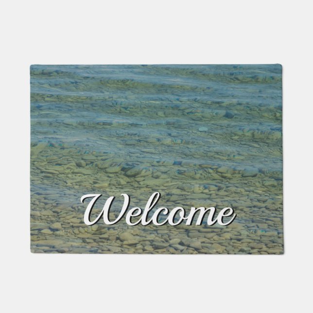 Felpudo A través del lago Huron Welcome Doormat (Anverso)