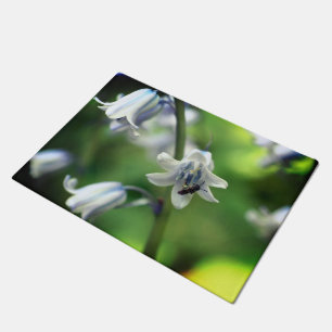 Felpudo Abeja En Flor Azul Cierre