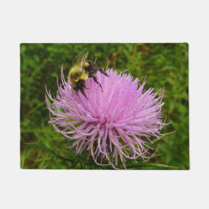 Felpudo Abeja en Flor de Cardo Naturaleza