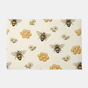 Felpudo Abejas Melíferas y Patrón Continuo de Panal