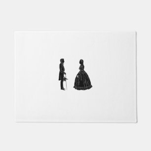 Felpudo abraham lincoln mary todd lincoln silueta baile