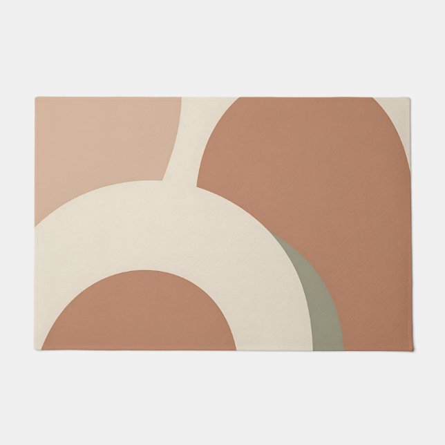 Felpudo Abstract Boho Arch Earthy Minimalist Design (Anverso)