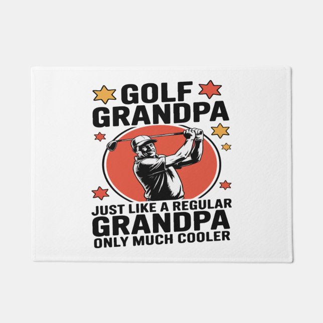 Felpudo Abuelo de golf igual que un abuelo normal (Anverso)