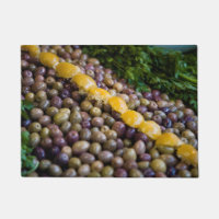 Aceitunas exhibidas en el mercado