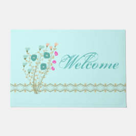 Felpudo Acentuado con floral artística