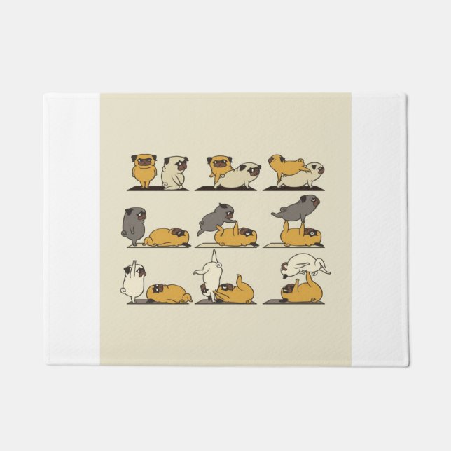 Felpudo Acroyoga con el yoga Pug Pose (Anverso)