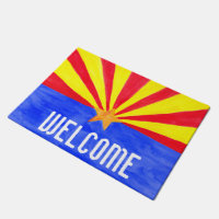 Acuarela de bandera del estado de Arizona
