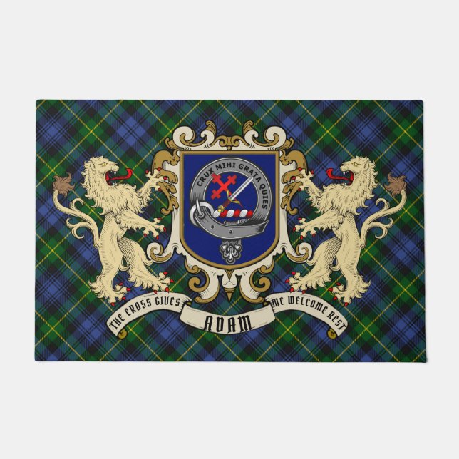 Felpudo Adam Clan Badge y Tartan (Anverso)