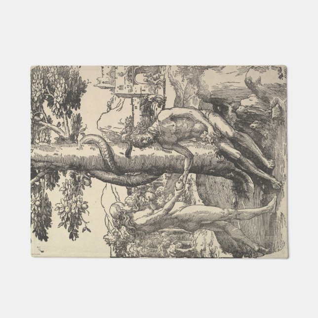 Felpudo Adam y Eva: La caída del hombre (Lucas van Leyden) (Anverso)