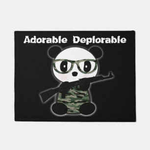 Felpudo Adorable deplorable Panda Bear Doormat
