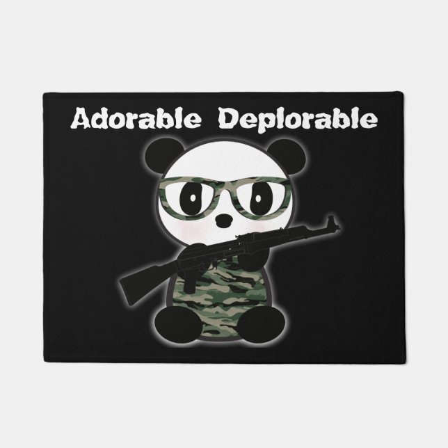 Felpudo Adorable deplorable Panda Bear Doormat (Anverso)