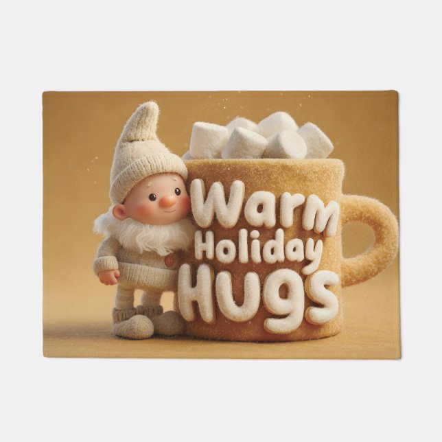 Felpudo Adorable Felt Gnome with Marshmallow Mug  (Anverso)