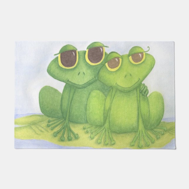 Felpudo Adorable Frog Lovers (Anverso)