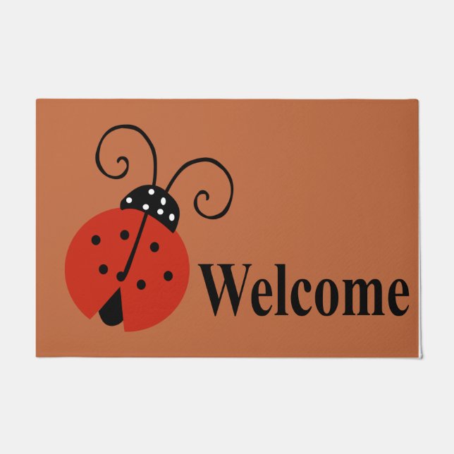 Felpudo Adorable LadyBug Design Mat, Insectos (Anverso)