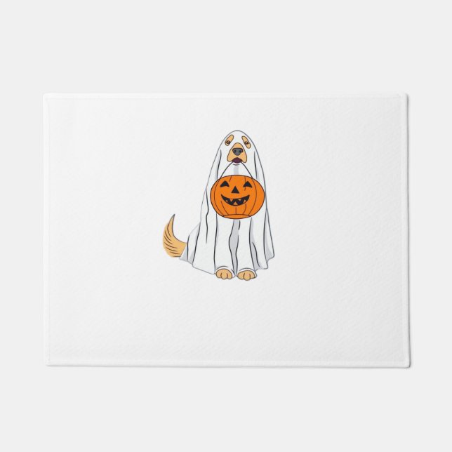 Felpudo Adorable Spooky Golden Retriever Ghost Classic T-S (Anverso)