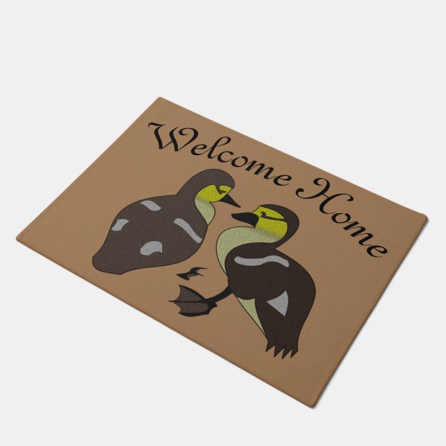 Felpudo Adorable Twin Baby Duckling Huddling Personalizado (Angular)