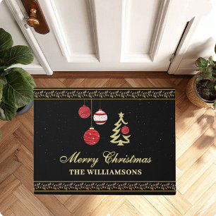 Felpudo Adornos Navideños Festivos Elegantes Nombre