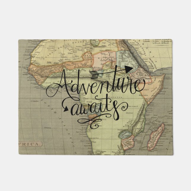 Felpudo Adventure Awath Old World Map Doormat (Anverso)