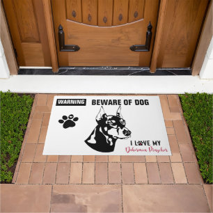 Felpudo Advertencia - Alfombrilla de puerta de 24" x 36"