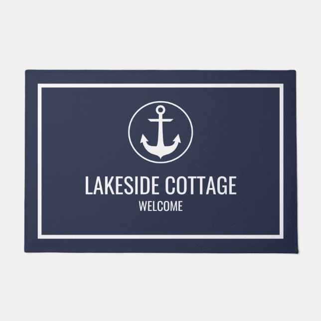 Felpudo Aeródromo Nautical Anchor de la Marina de Alquiler (Anverso)