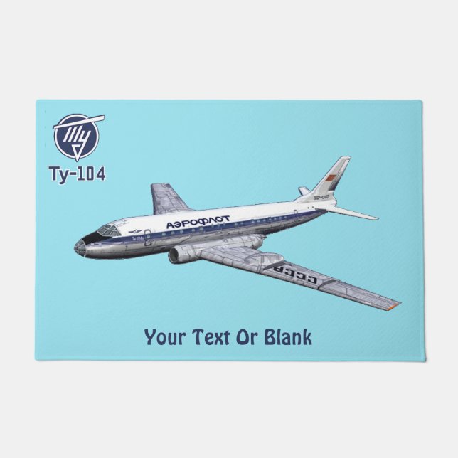 Felpudo Aerolínea Tupolev (Т у п о е) Tu-104 (Anverso)