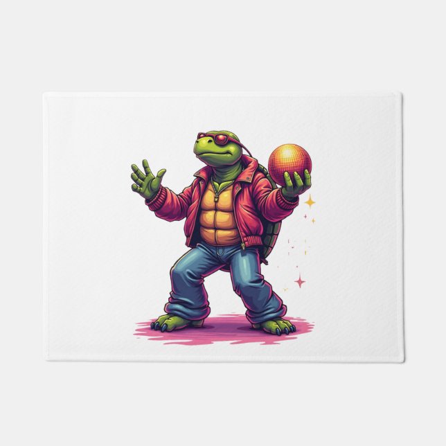 Felpudo Aesthetic Turtle Disco T-Shirt (Anverso)