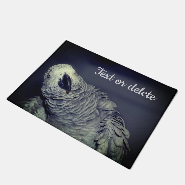 Felpudo African Grey Parrot Cute Bird Personalized  (Angular)