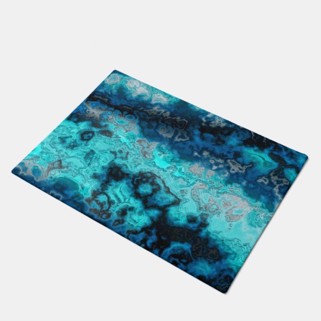 Felpudo Agato azul (Angular)