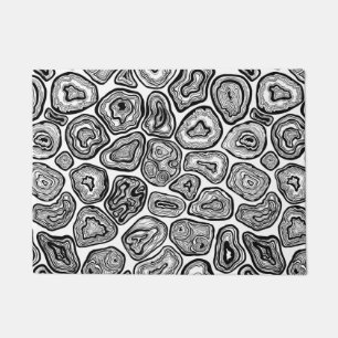 Felpudo Agitar cortes en blanco y negro