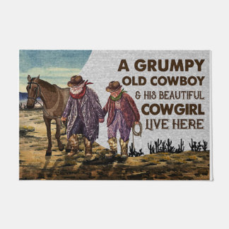 Felpudo Agradable Vaquero Cita Doormat, Vaquero Mat