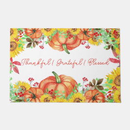 Felpudo Agradecidos Agradecidos Rústicos Floral de calabaz